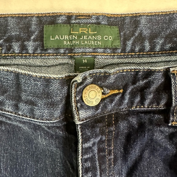 Vintage 90/Y2K Lauren Ralph Lauren Dark Wash Denim High Rise Jeans Size 14 - Picture 3 of 7